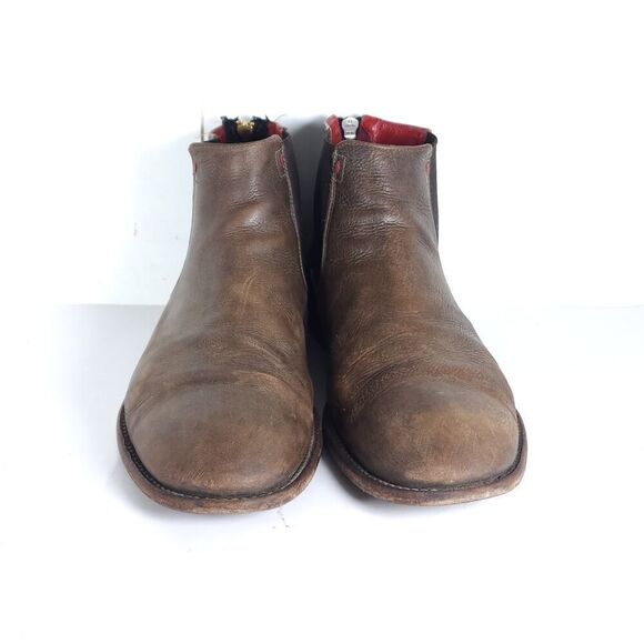 Freebird By Steven Men\'s US 10? Brown Leather Distressed Back Zip Chelsea Boots main image 14